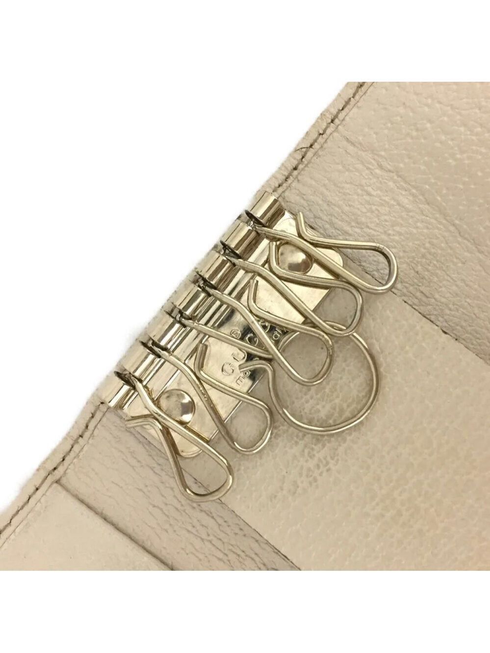 GUCCI Logo Canvas Leather 6 Key Ring Case - Picture 5 of 8